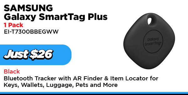 Samsung Galaxy SmartTag Plus Bluetooth 1 Pack- Black $26.00
