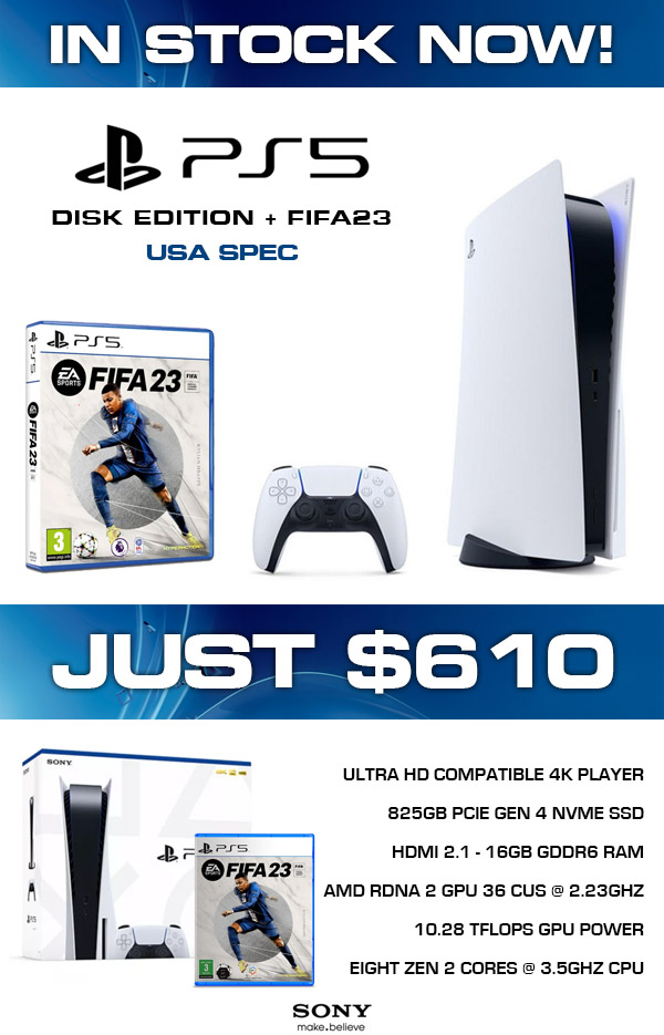 SONY PS5 DISK EDITION + FIFA23PRICE $610